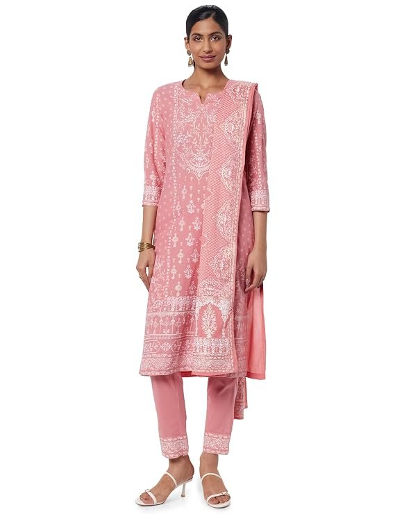 Cotton Straight Kurta Pants Suit Set